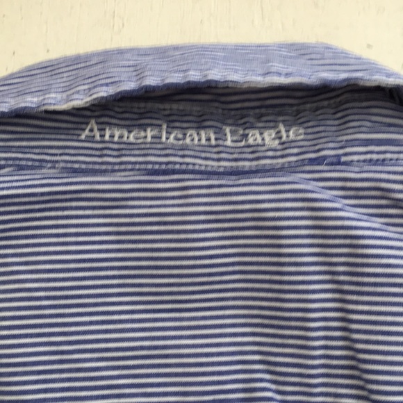 [ American Eagle Blue & White Ruffled Shirt ] 6 - Picture 5 of 5
